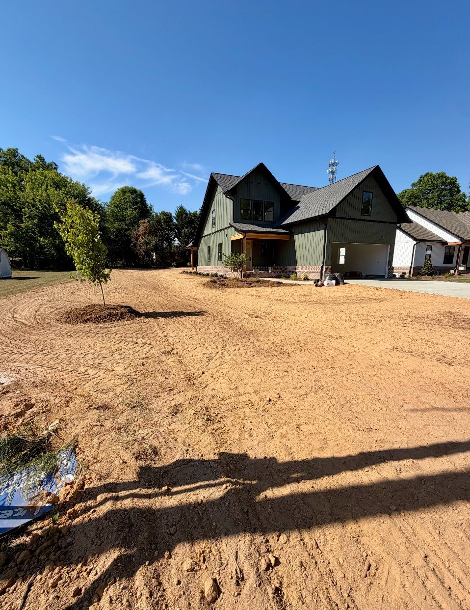 Bare graded soil before hydroseeding