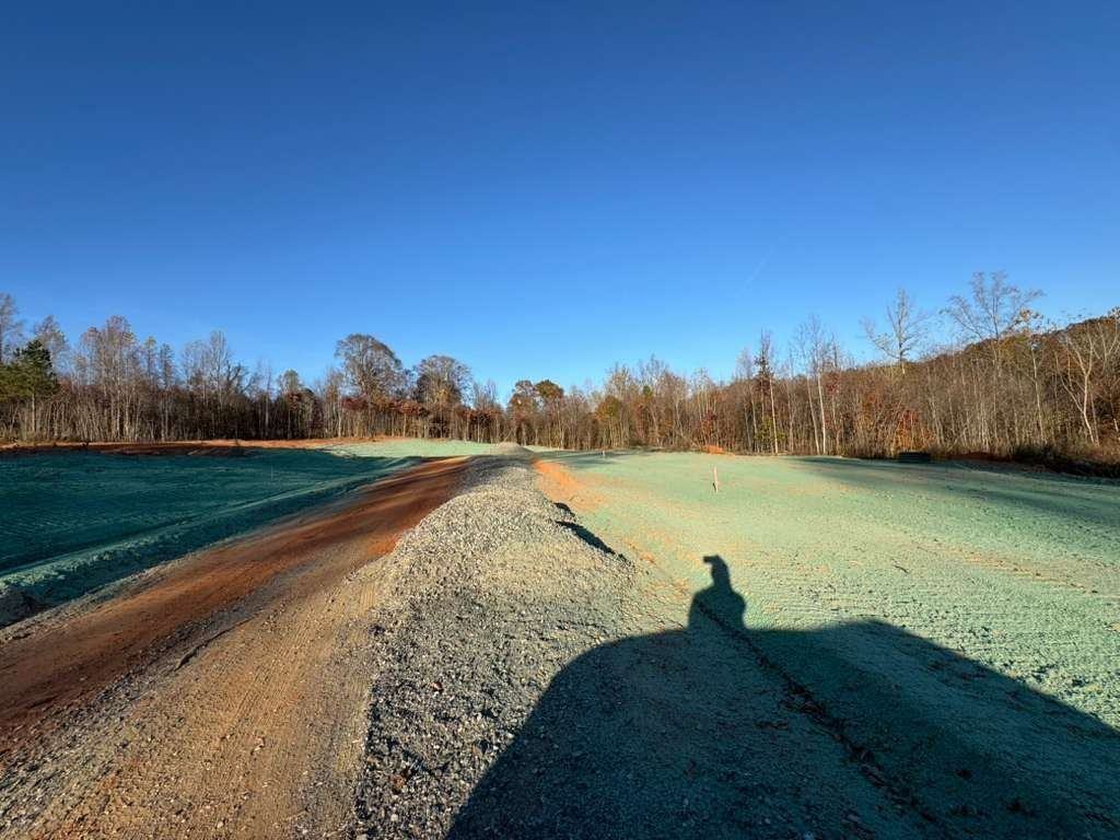Hillside driveway hydroseeded