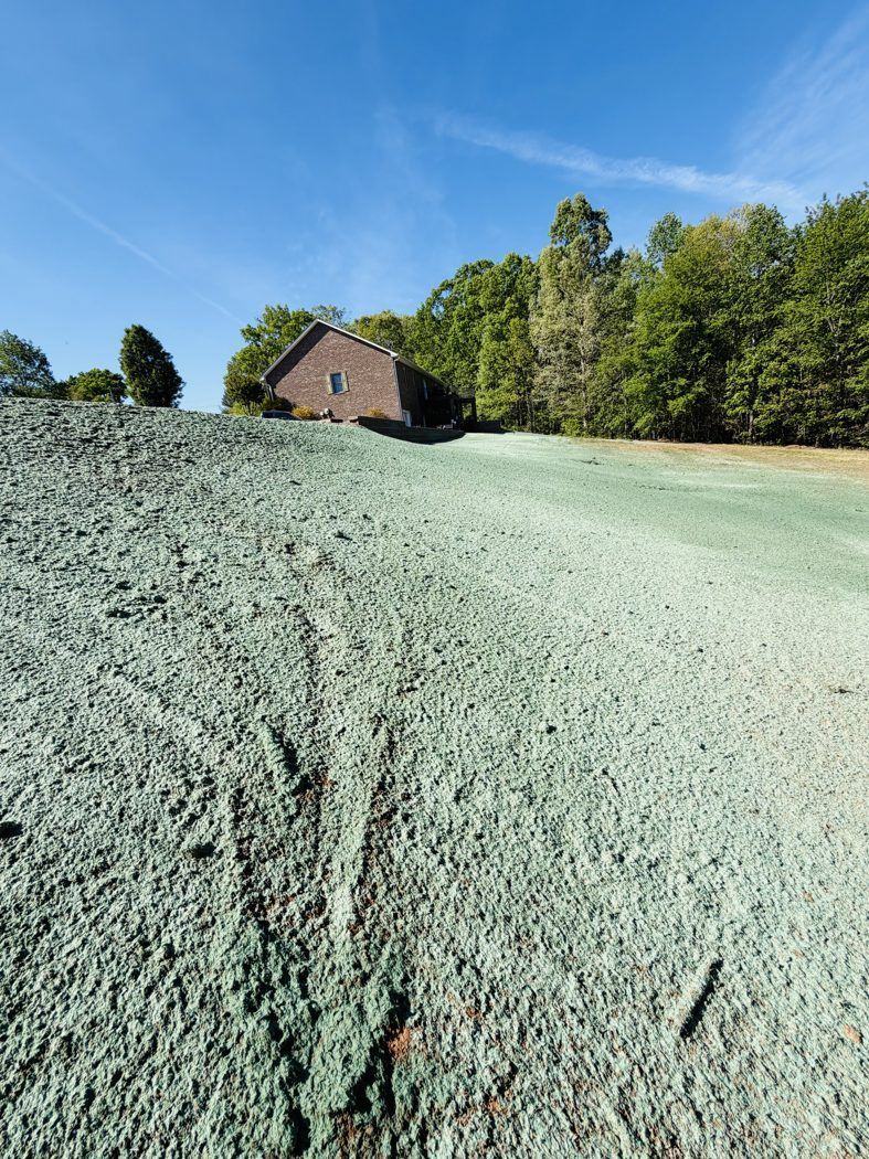 Large-acreage slope seeding for erosion control in the Piedmont