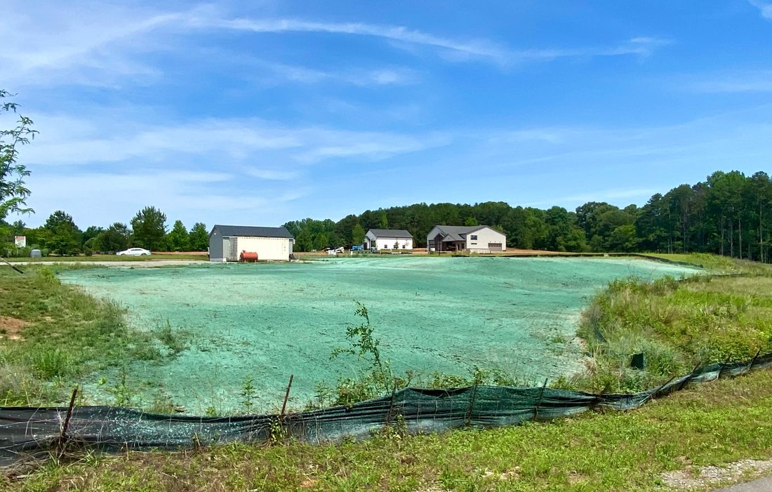 Large lot hydroseeded in Denver NC